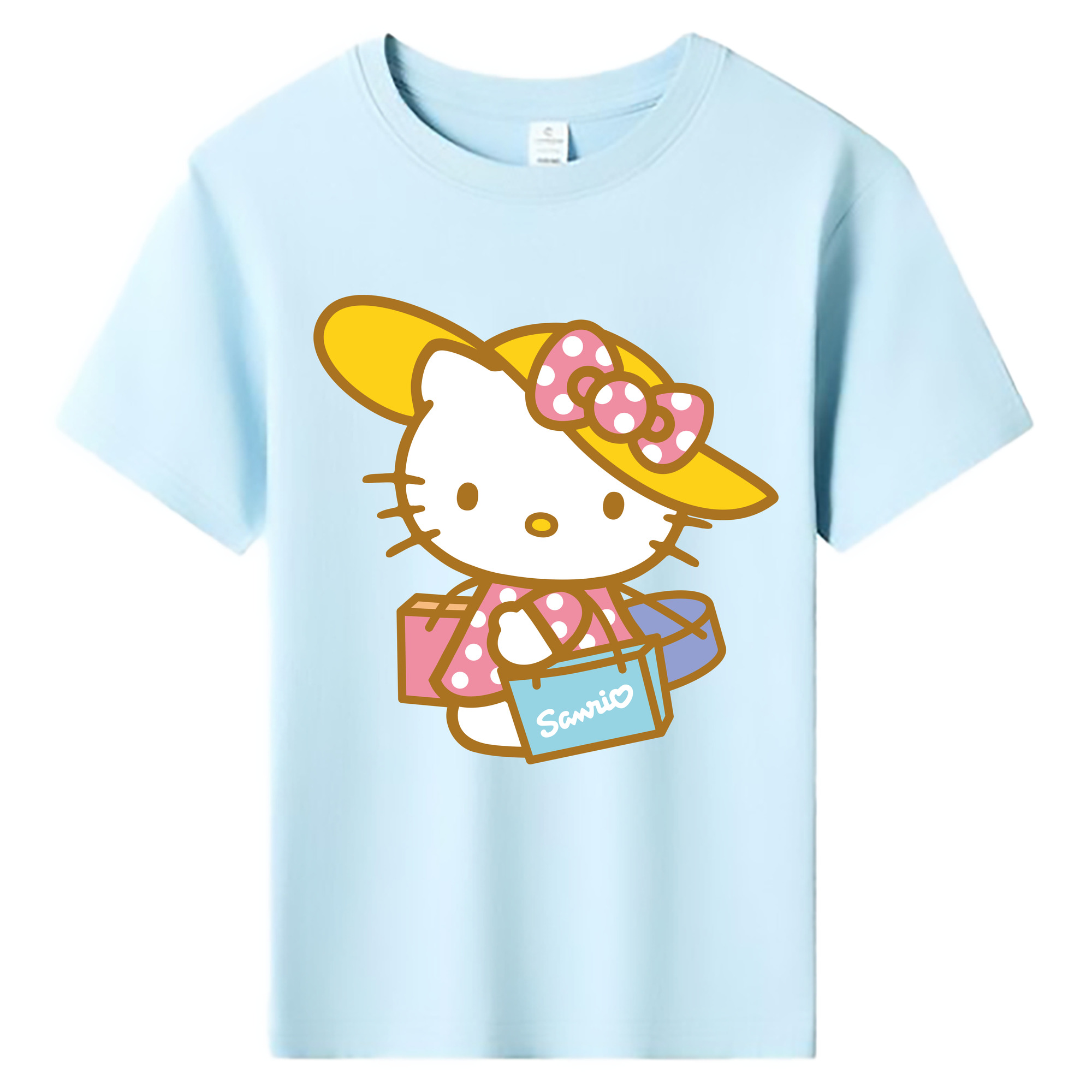 （画像用） Hello Kitty ハローキティ 綿100％キッズTシャツ（フロントプリント）